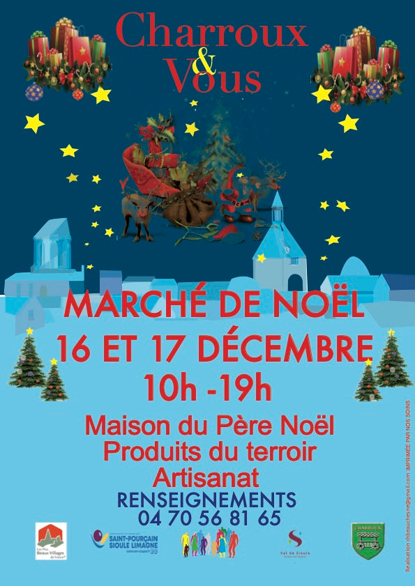 Marché de Noël de Charroux les 16 et 17 décembre 2023